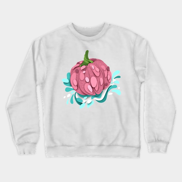 Ornate Pumpkins with Beautiful Stamped Ornament in Abstract Stains Crewneck Sweatshirt by lissantee